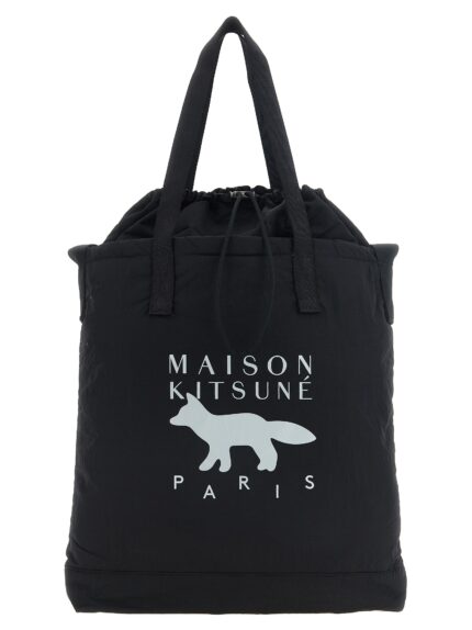 Maison Kitsune Drawstring Shopping Bag
