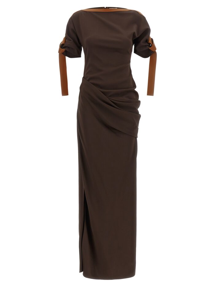 ferragamo dress with leather straps Ferragamo Dress With Leather Straps