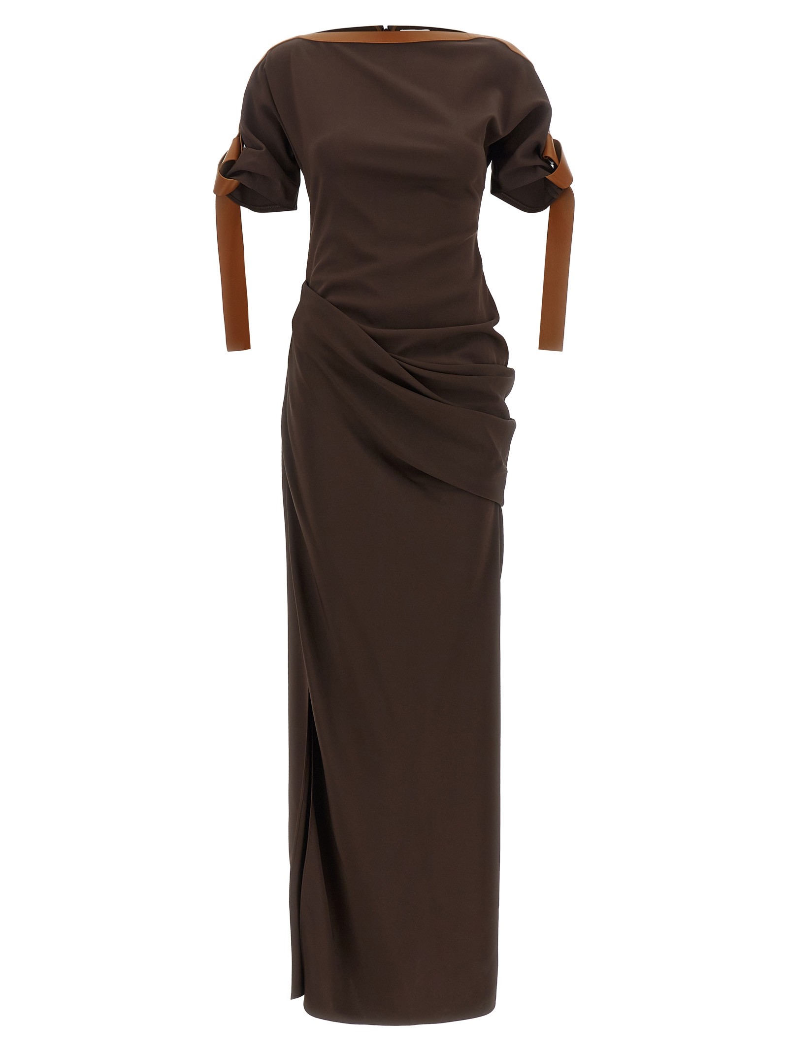 Ferragamo Dress With Leather Straps
