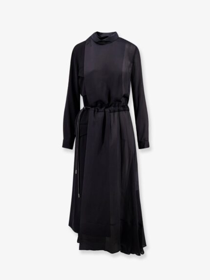 SACAI Dress With Satin Inserts