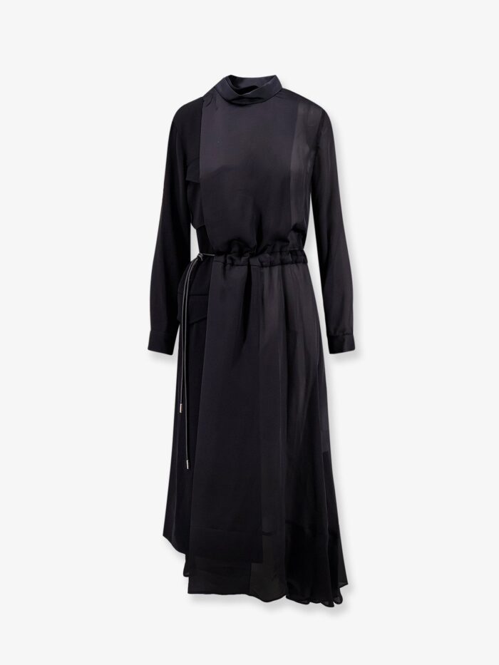 SACAI Dress With Satin Inserts