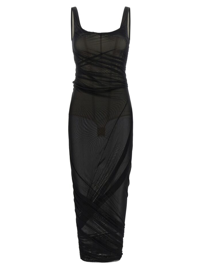 the attico dress with transparencies The Attico Dress With Transparencies