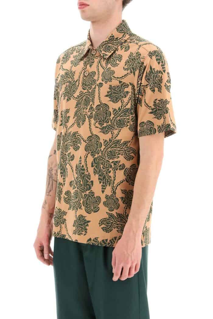 Dries Van Noten All-over Flower Print Polo Shirt