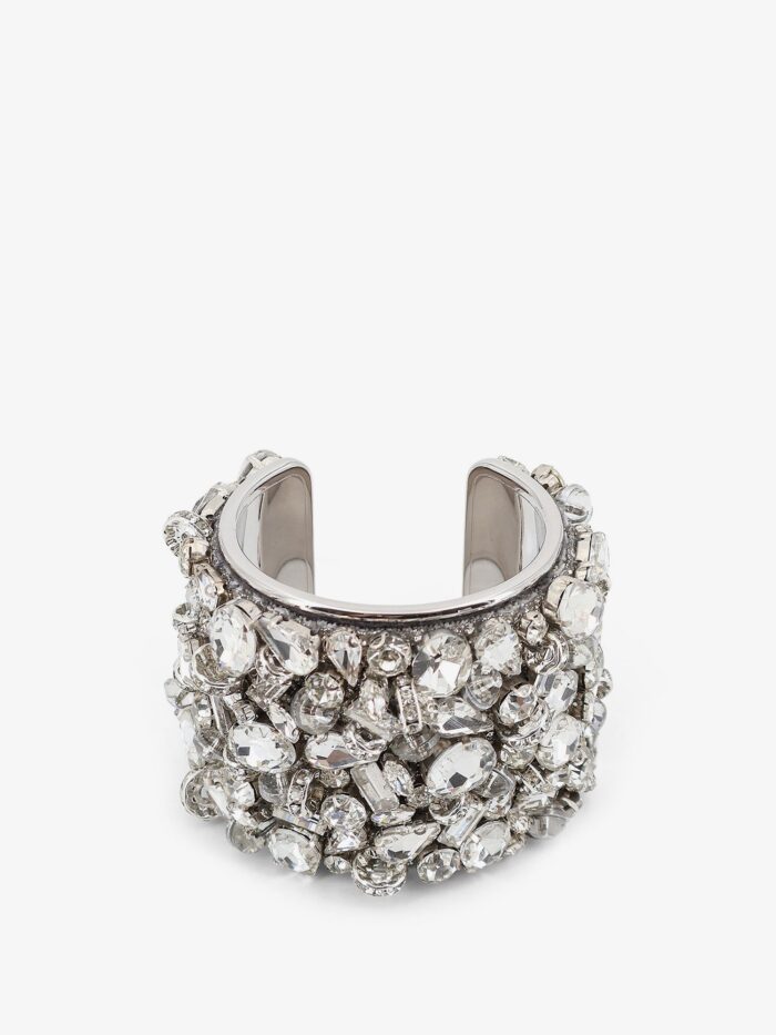 Dries Van Noten Brass Bracelet With Crystals