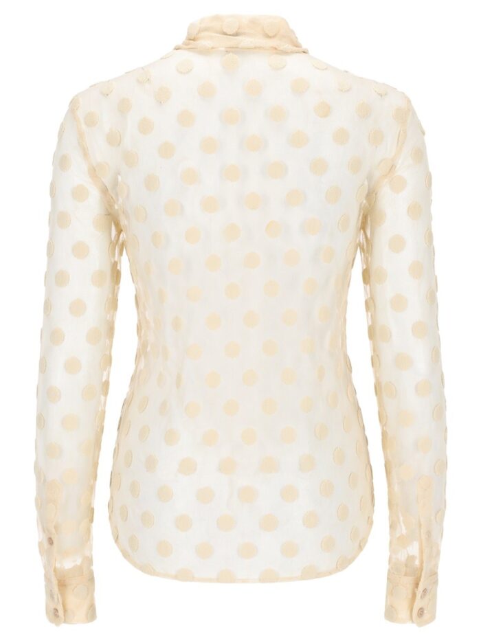 Dries Van Noten CAMICIA IN MESH A POIS