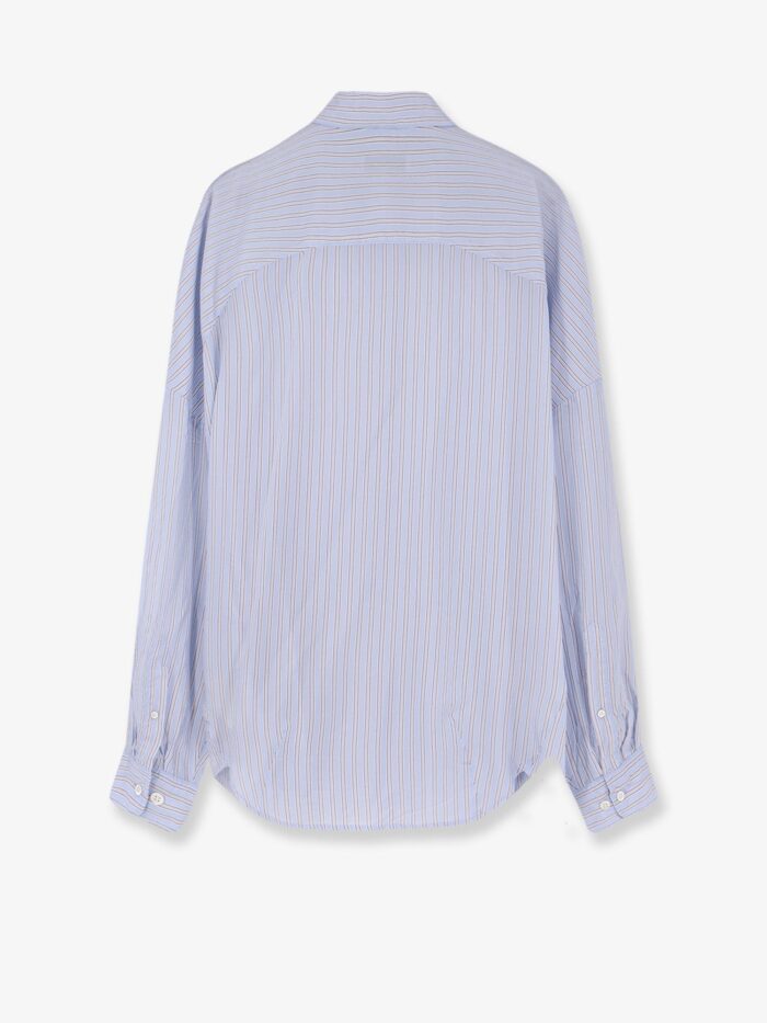 Dries Van Noten Casia Cupro Shirt With Striped Pattern
