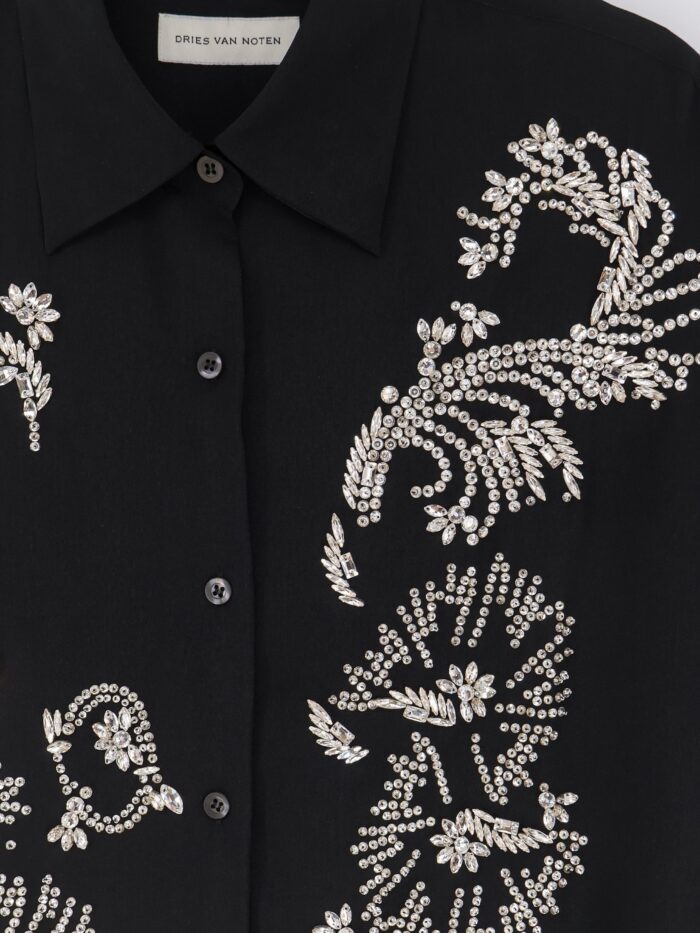 Dries Van Noten Casia Shirt With Rhinestones