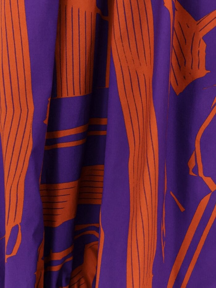 Dries Van Noten Catya Cotton Shirt With Crushed Stripe Print