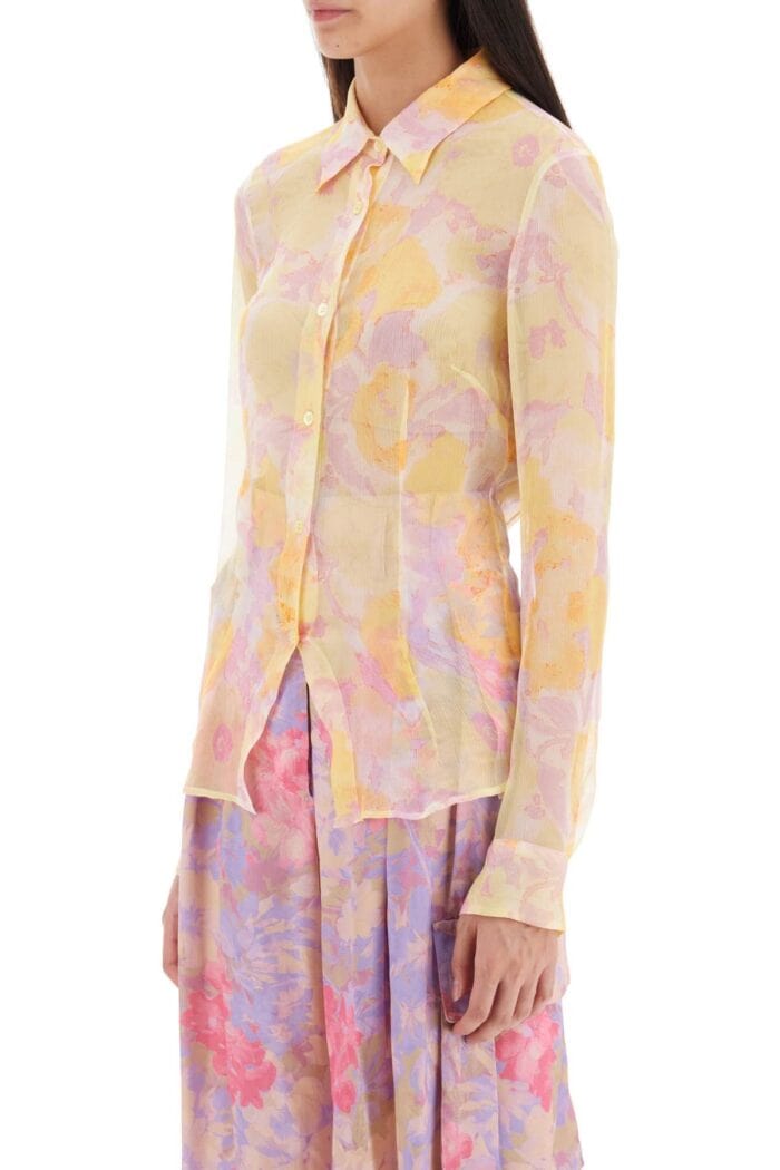 Dries Van Noten 'cloudy' Silk Chiffon Shirt