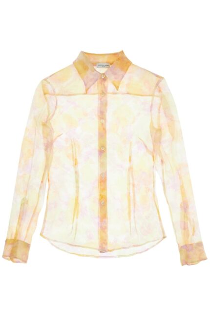 Dries Van Noten 'cloudy' Silk Chiffon Shirt