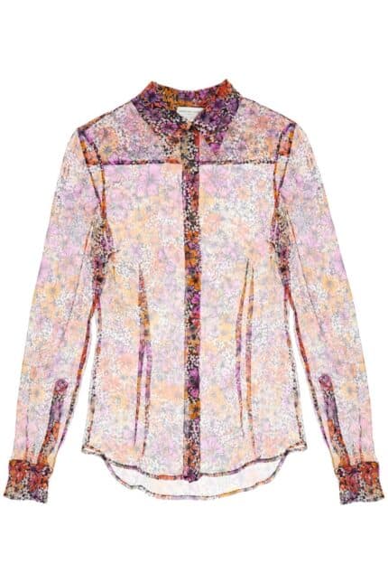 Dries Van Noten 'cloudy' Silk Chiffon Shirt