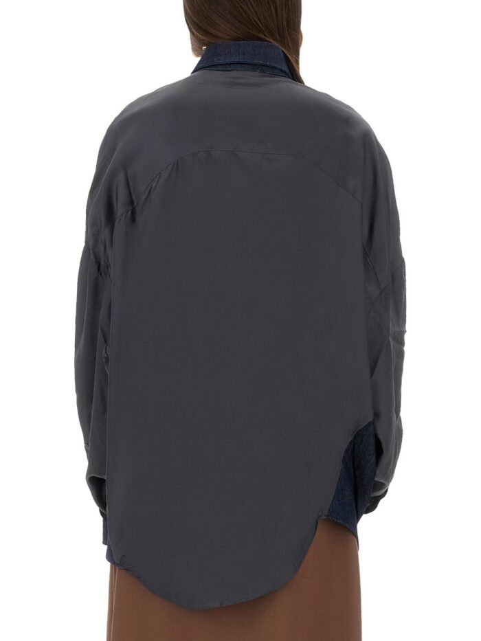 Dries Van Noten CONTRASTING DENIM SHIRT
