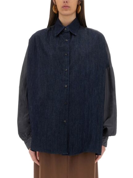 Dries Van Noten CONTRASTING DENIM SHIRT