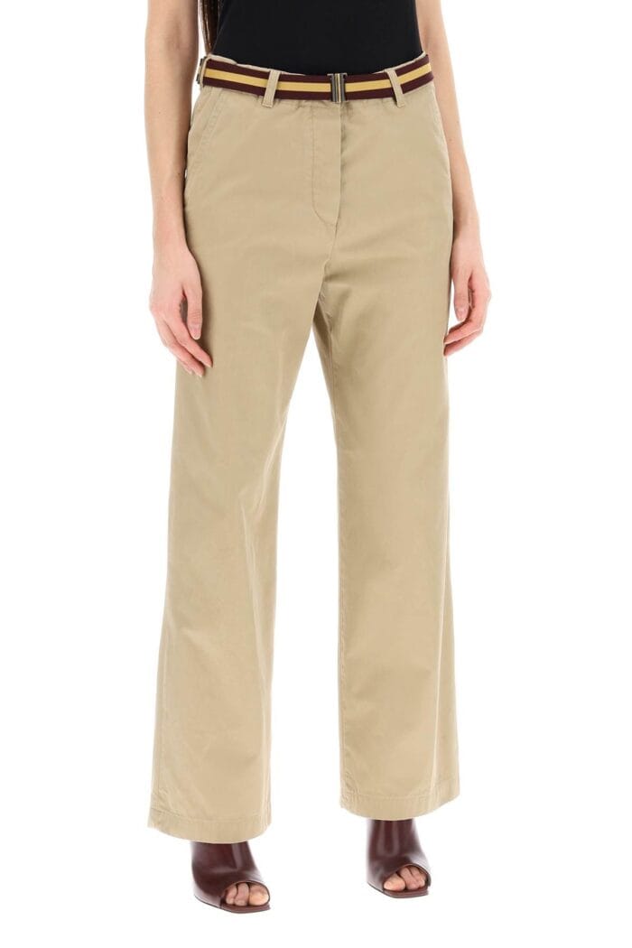 DRIES VAN NOTEN Cotton Pants With Belt