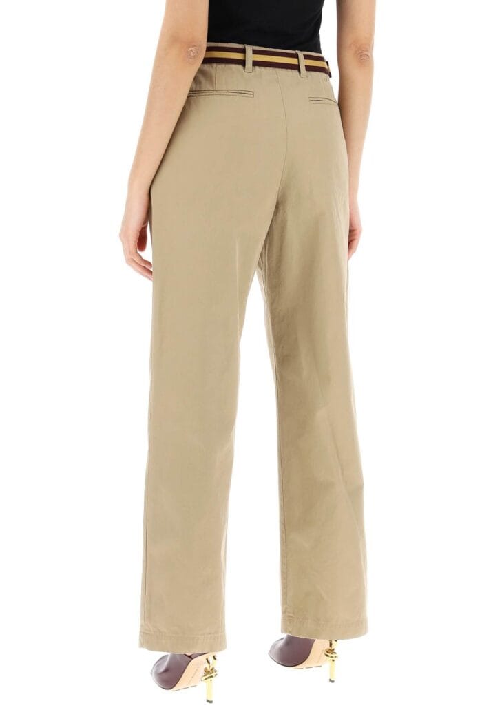 DRIES VAN NOTEN Cotton Pants With Belt