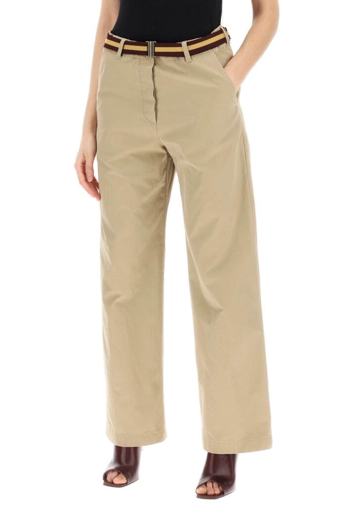 DRIES VAN NOTEN Cotton Pants With Belt