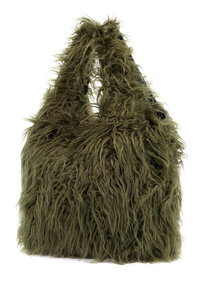 dries van noten eco fur tote bag in DRIES VAN NOTEN Eco Fur Tote Bag In