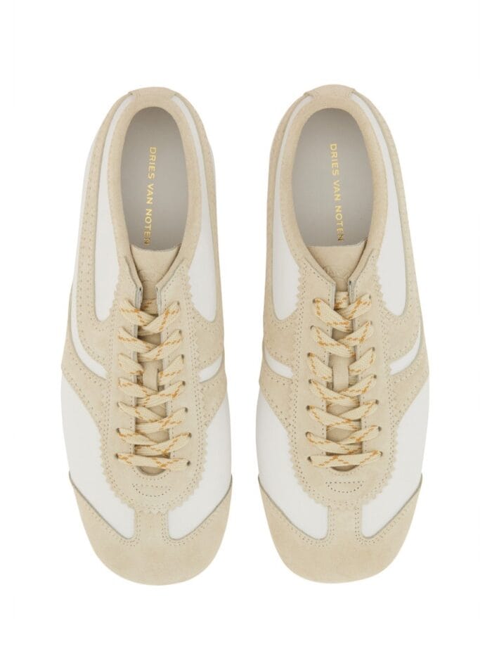 dries van noten leather and suede sneaker Dries Van Noten LEATHER AND SUEDE SNEAKER
