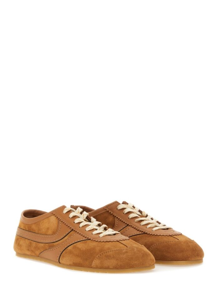 dries van noten leather and suede sneaker Dries Van Noten LEATHER AND SUEDE SNEAKER