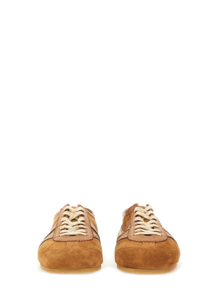 dries van noten leather and suede sneaker Dries Van Noten LEATHER AND SUEDE SNEAKER