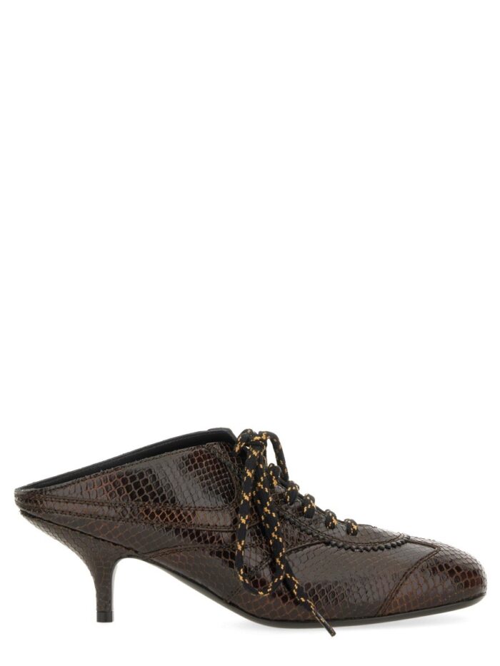 dries van noten leather slip on mules Dries Van Noten LEATHER SLIP-ON MULES