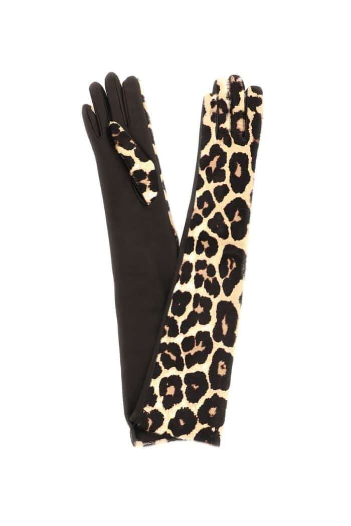 Dries Van Noten Leopard-print Calf Hair Gloves