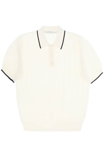 Dries Van Noten Openwork Knit Polo Shirt