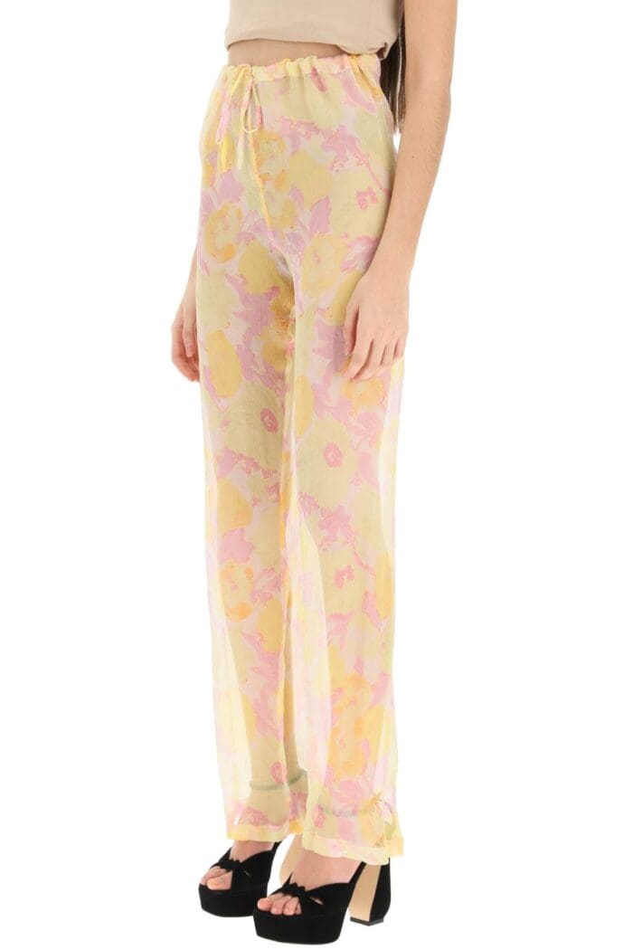 Dries Van Noten 'pachas' Silk Chiffon Pants