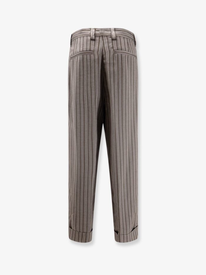 Dries Van Noten Pakora Viscose Trousers With Striped Motif