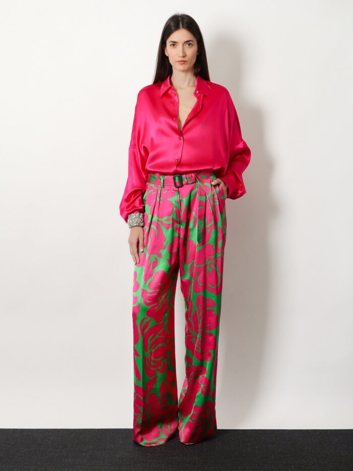 Dries Van Noten Peaches Bis Viscose Trousers