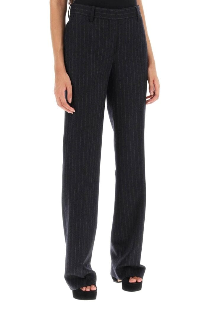 DRIES VAN NOTEN Pinstripe Flannel Parchia Trousers