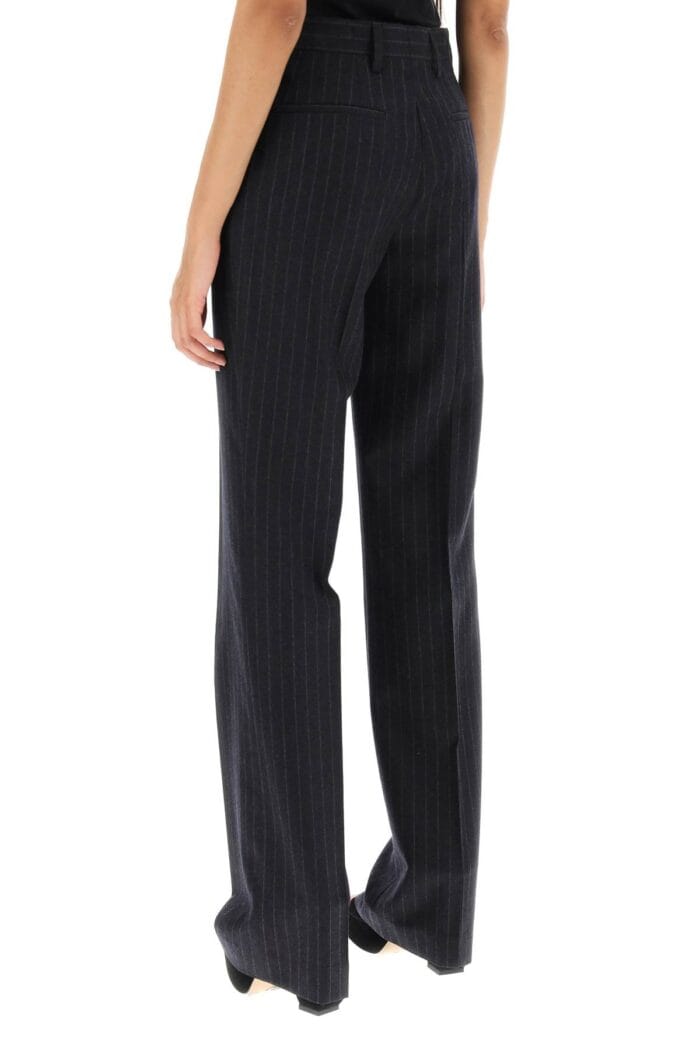 DRIES VAN NOTEN Pinstripe Flannel Parchia Trousers