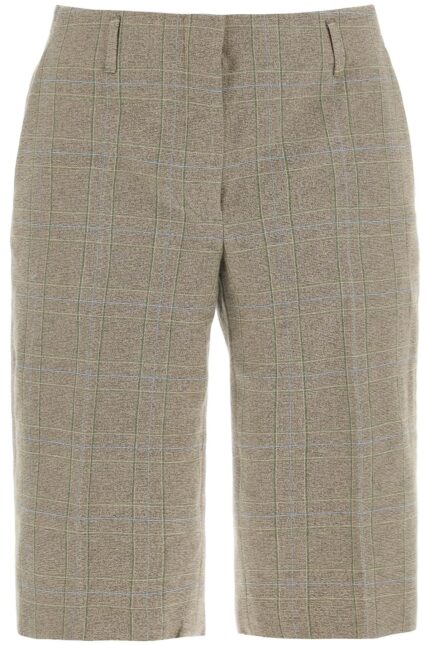 DRIES VAN NOTEN 'plaid Cotton Blend Bermuda Shorts In