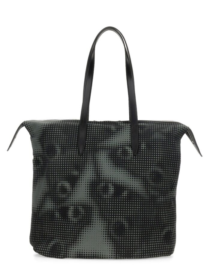 Dries Van Noten PRINTED COTTON DENIM TOTE BAG