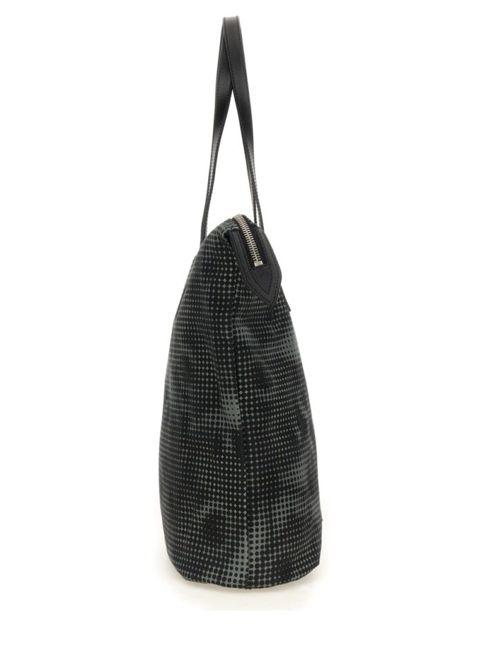 Dries Van Noten PRINTED COTTON DENIM TOTE BAG