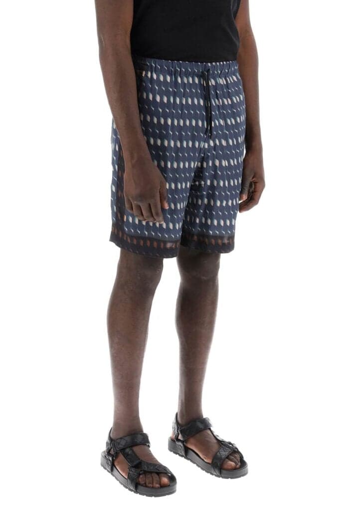 Dries Van Noten S-wave Printed Bermuda Shorts