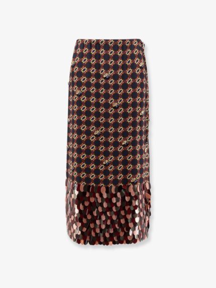 Dries Van Noten Silk Skirt With Sequins