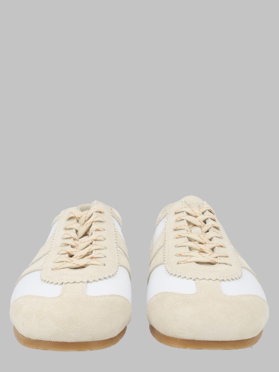 Dries Van Noten SNEAKER IN PELLE CON DETTAGLI IN SUEDE