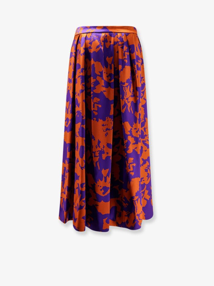 dries van noten soni skirt in printed viscose Dries Van Noten Soni Skirt In Printed Viscose