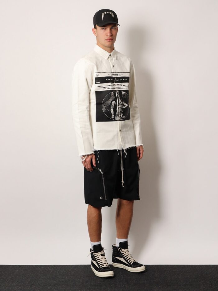 Drkshdw Outershirt Denim Jacket With Print On The Front