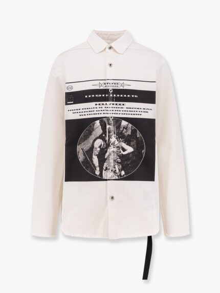 Drkshdw Outershirt Denim Jacket With Print On The Front
