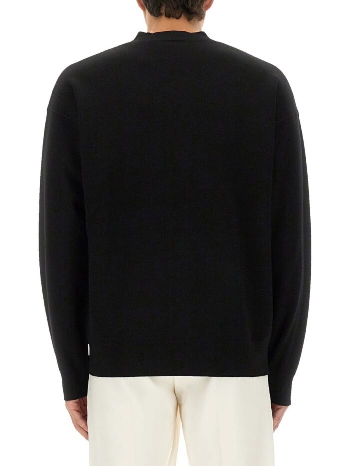 Drole De Monsieur CARDIGAN WITH LOGO EMBROIDERY