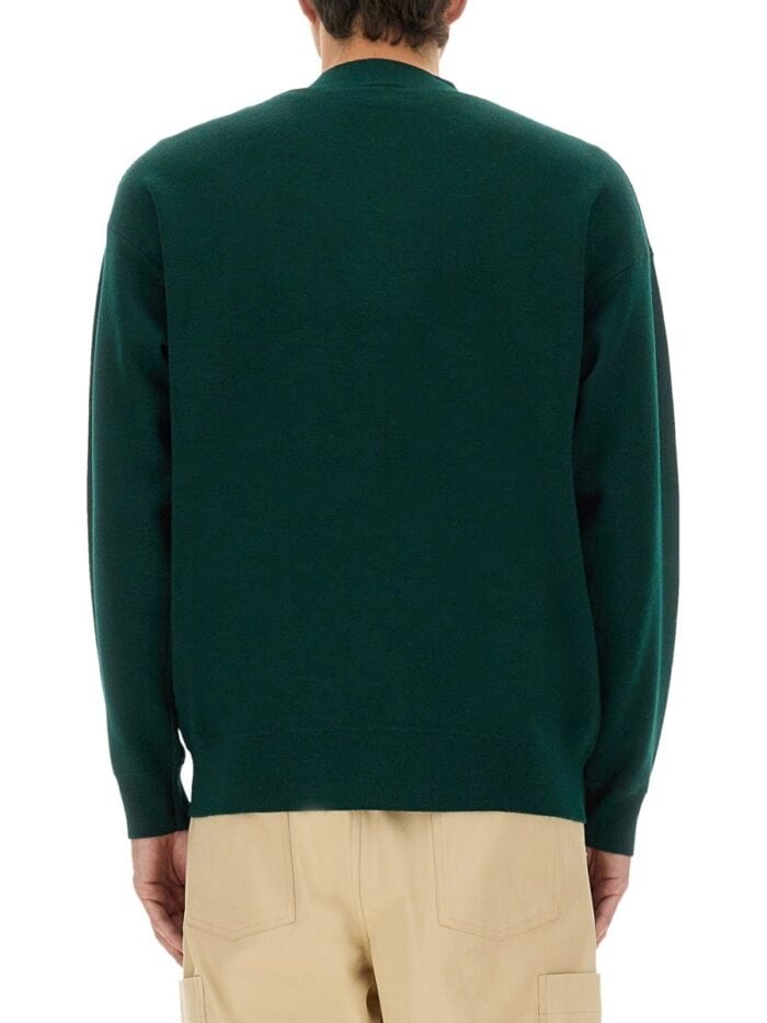Drole De Monsieur CARDIGAN WITH LOGO EMBROIDERY