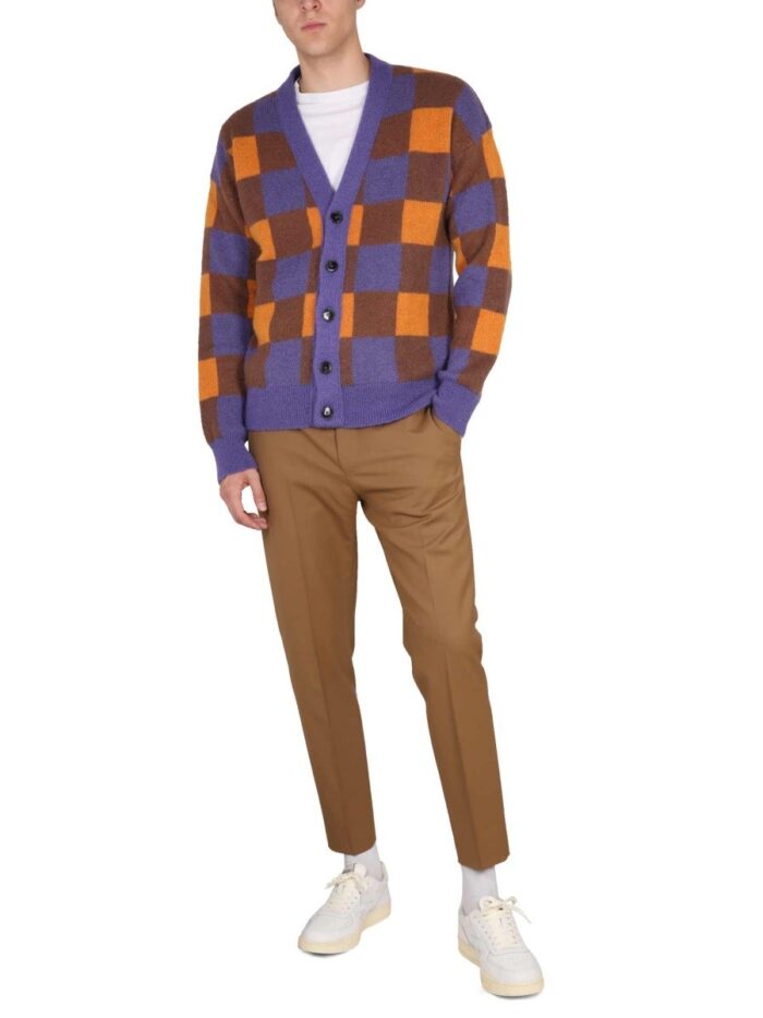 Drole De Monsieur CHECK PATTERN CARDIGAN