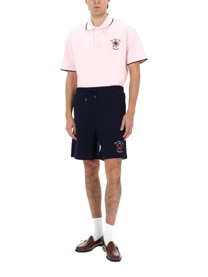Drole De Monsieur "SLOGAN ROSE" POLO SHIRT