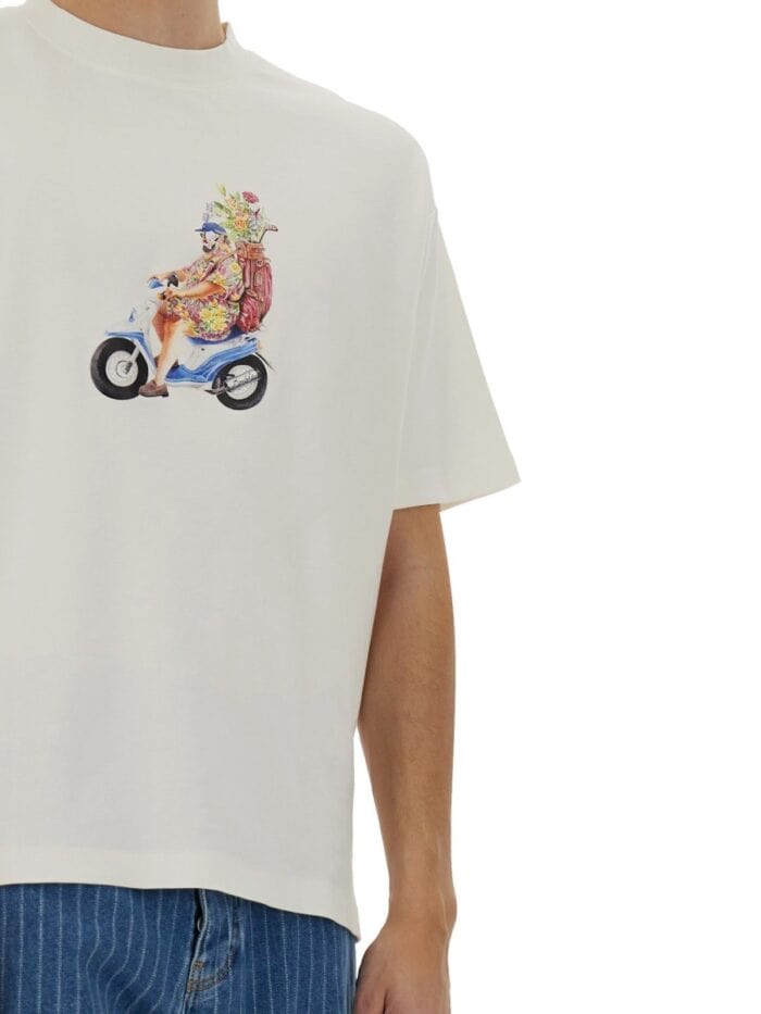 Drole De Monsieur T-SHIRT WITH "GOLFEU" PRINT
