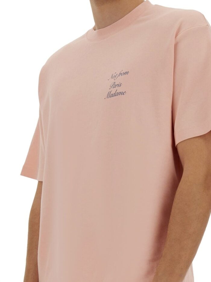Drole De Monsieur T-SHIRT WITH ITALICIZED SLOGAN
