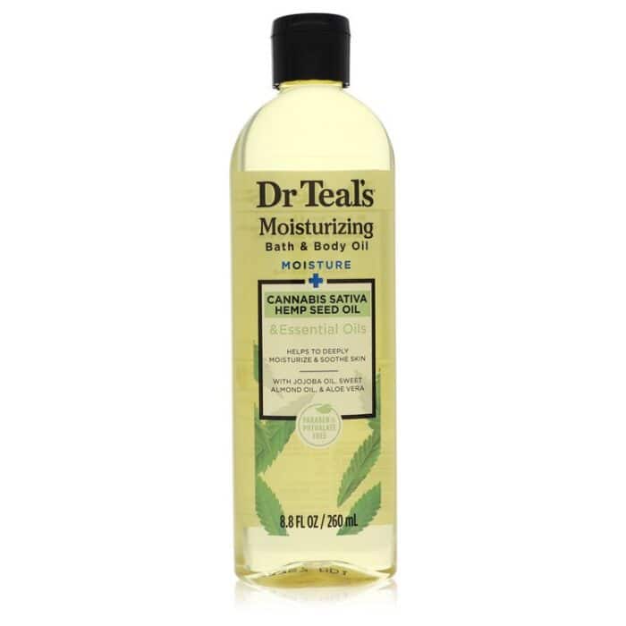 Dr Teal's Moisturizing Bath & Body Oil By Dr Teal's - Cannabis Sativa Hemp Seed Oil 8.8 Oz