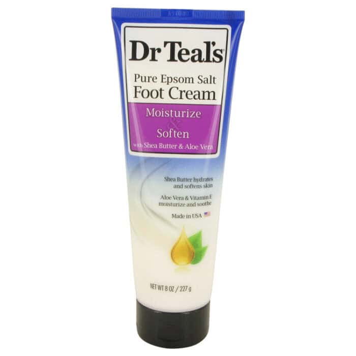 Dr Teal's Pure Epsom Salt Foot Cream By Dr Teal's - Pure Epsom Salt Foot Cream With Shea Butter & Aloe Vera & Vitamin E 8 Oz