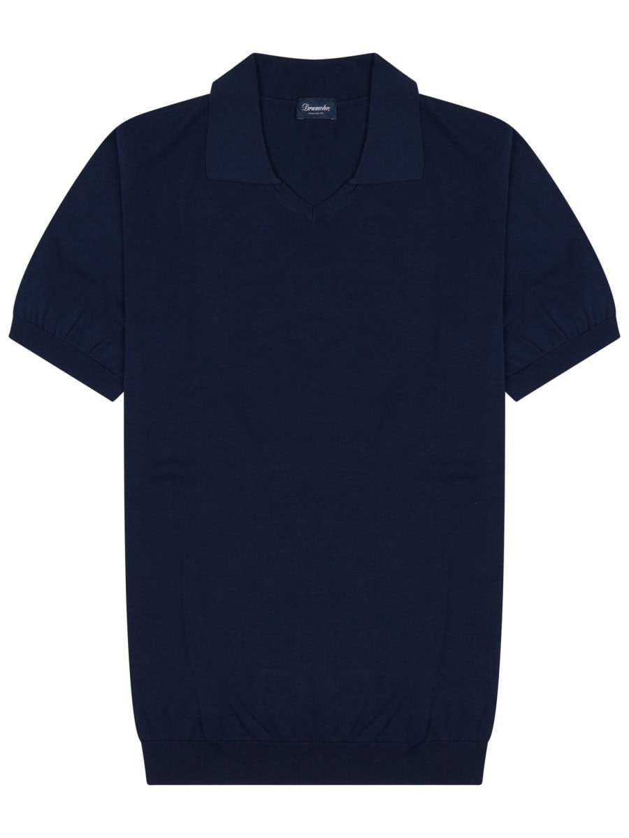 DRUMOHR Cotton Knit Polo Shirt